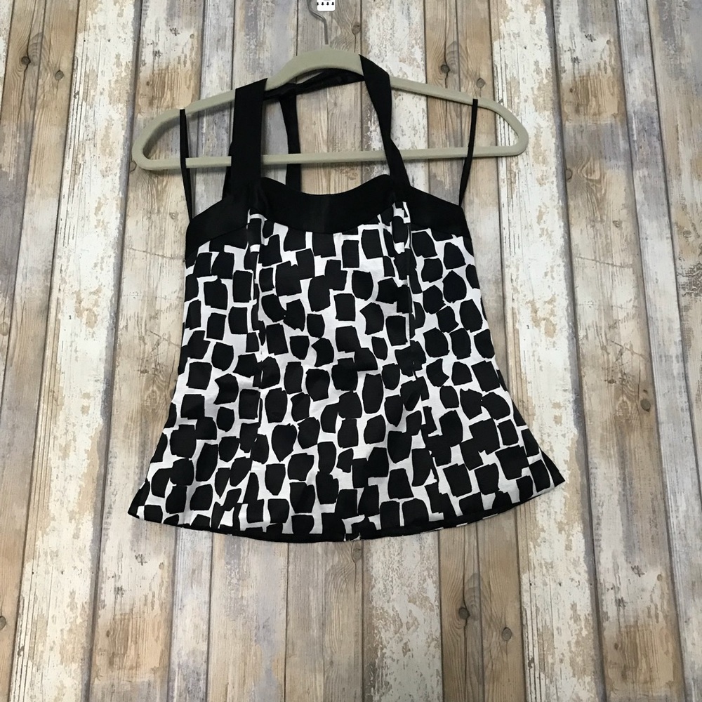 WHBM spotted halter/strapless corset bustier | 2